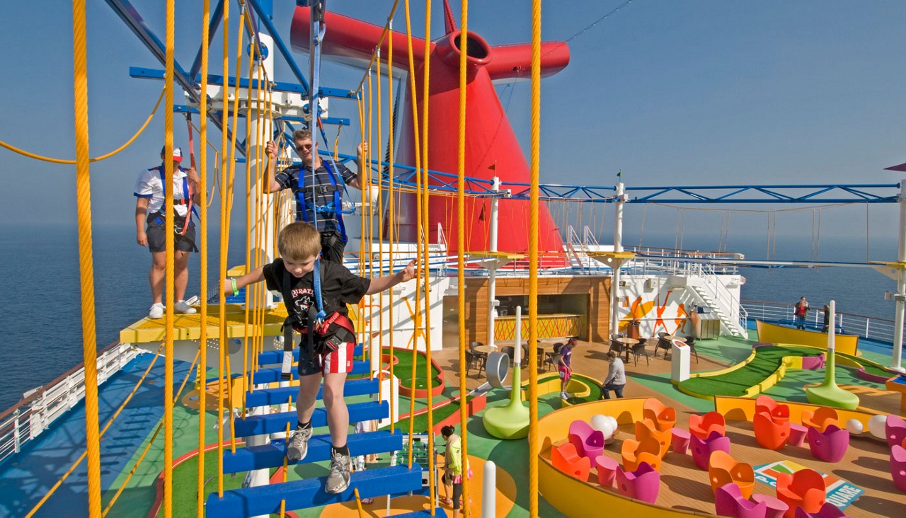 Kid activity onboard Carnival cruise ship